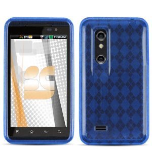 TPU Silikon Schutzhülle Case Cover Tasche/Hülle/Case für LG Optimus 3D P920 - Blau
