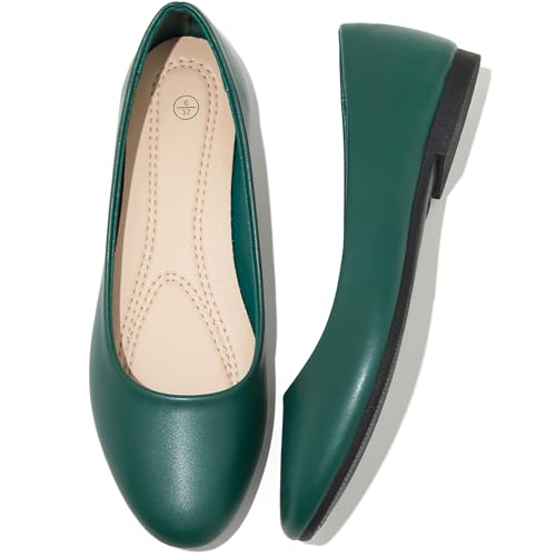 Image of Women's Ballet Flats Shoes Comfortable PU Leather Dress Slip on Shoes Teacher Business Casual