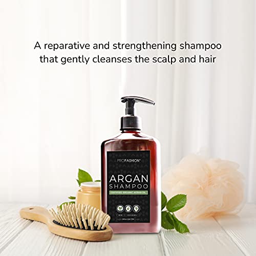 Profashion Keratin And Argan Oil Shampoo - Keratin Shampoo Curly Hair Repair - Hair Oils For Natural Hair Growth - Deeply Moisturizing Shampoo For Dry, Damaged, And Frizzy Hair -13.5 Oz #TOP3