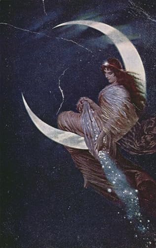 Impression la Lune par Hermann Kaulbach Décoration Maison Toile Vintage 60x90