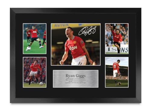Recuerdos impresos Ryan Giggs foto con autógrafo para regalar a seguidores de fútbol