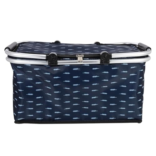 VERDANVERSE Bolsa Aislante Material Oxford y Aluminio para Picnic Portátil Diseño Plegable de 30l Adecuado para Cocina Familiar y Transporte de Alimentos