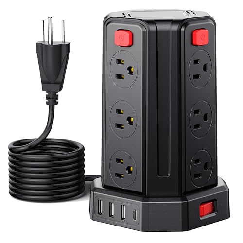 Multiprise avec ports USB et protection surtension à câble 5 mètres