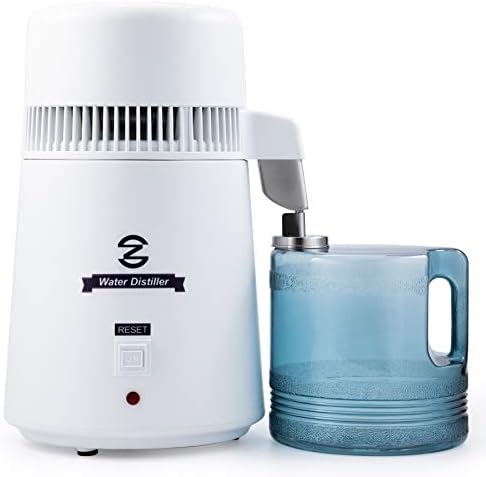 CO-Z Distilled Water Maker, 1 Gallon Water Distiller, 4L Home Countertop Water Distiller Machine, Table Desktop Water Distill Distilling Purifier Purification Filter, Home Pure Clean Water Device