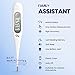 Femometer Thermometer for Adults and Kids, Digital Thermometer with Fever Alert, Memory Recall, C/F Switchable, for Oral, Rectal or Under Arm Use, Grey
