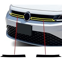 BOGAR TECH DESIGNS for Volkswagen Jetta 2025-2026 Front Chrome Delete Precut Vinyl Overlay Kit, Gloss Black Blackout Trim