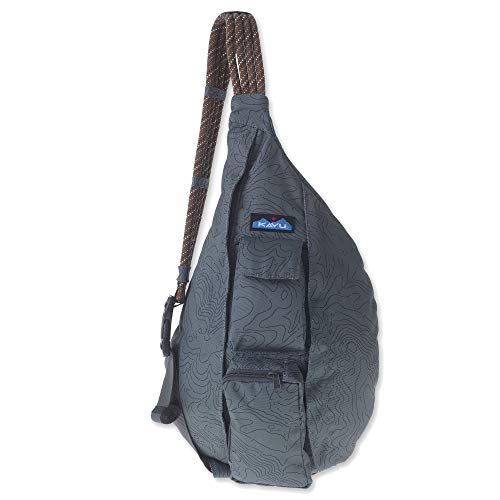 KAVU Original Rope Sling Bag Polyester Crossbody Backpack - Green Topo