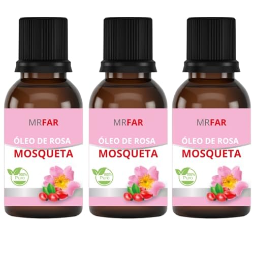 Kit 3 Óleo de Rosa Mosqueta 100% Puro 30ml