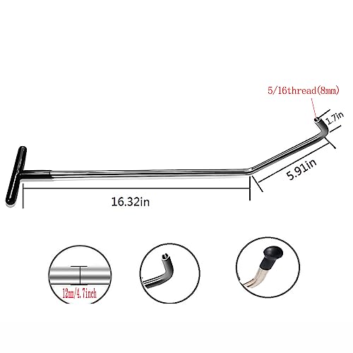 Image of Paintless Dent Removal Rods Kit 18 Pcs, Paintless Dent Repair rods with Interchangeable Tips, S&O Style Hook, Rubber Hammer,Dent Repair Tool for Car Body Dent Damage Repair