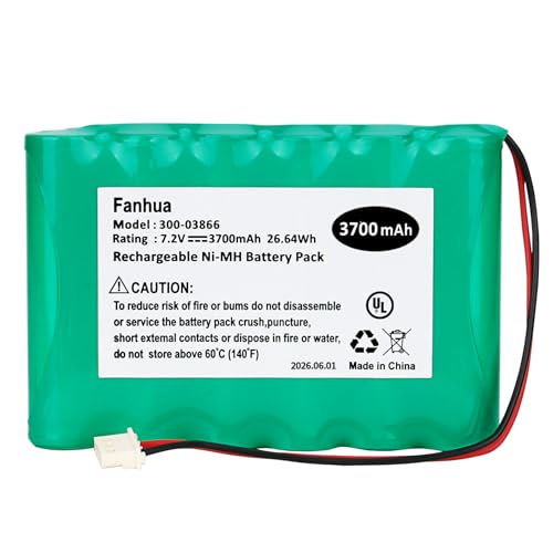 Fanhua Battery Replacement for 300-03866 Honeywell Alarm Lynx 5100 5200 5210 Lynx Touch 7000 Lyric Controller Lyric Keypad LCP500-L LYNXRCHKIT-SHA ADT Ademco System 7.2V 3700mAh