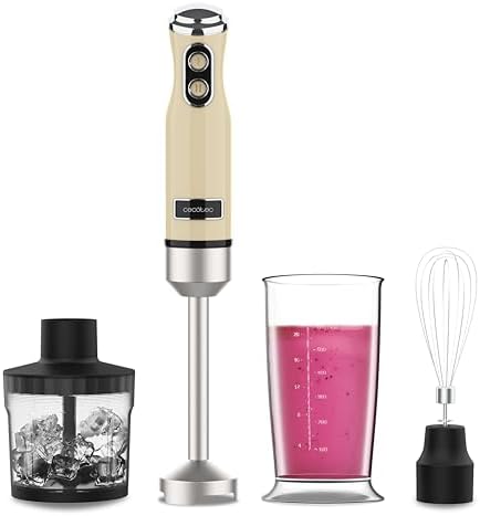 Cecotec Batidora de Mano Power RetroYellow 1200MAX Cream&Crush. P...