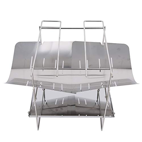 Klappbarer Holzkohlegrill Robuster Camping-Grill aus rostfreiem Stahl für das Picknick im Freien