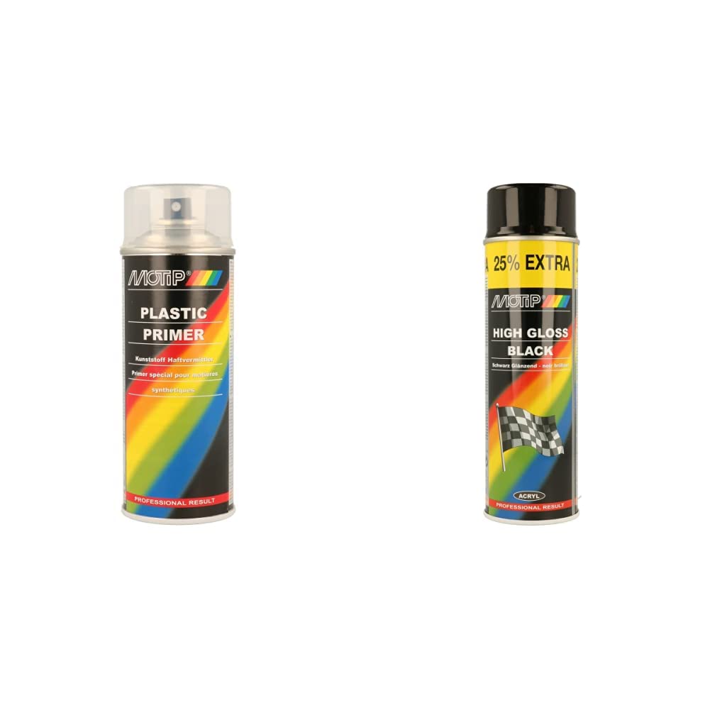Motip Apprêt Plastiques et Peinture Rallye Noir pour rénover un pare-choc