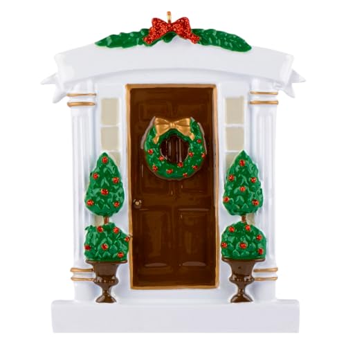 First Home Ornament 2026 Brown Door Personalized New Home Christmas Decor