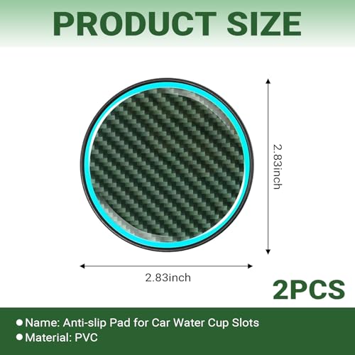 2 PCS Portavasos para Carro de Fibra de Carbono Brillan en Oscuridad miniatura 2