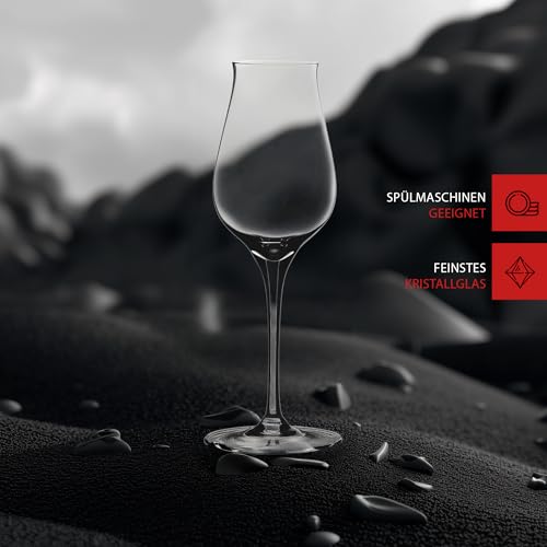 Foto von Spiegelau Digestif Gläser 170 ml, 4 Stück, Authentis, 4400170, Schnapsgläser mit Stiel aus Kristallglas, Likörgläser spülmaschinenfest