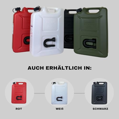 hünersdorff 802010 Kraftstoff-Kanister Profi 20L für Benzin, Diesel und andere Gefahrgüter, UN-Zulassung, Made in Germany, TÜV-geprüfte Produktion, oliv – Bild 6
