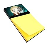 Halloween Scary English Bulldog Brindle White Sticky Note Holder