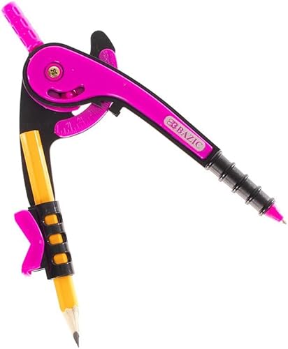 Miniatura 4 de Craft County Kit escolar de 5 piezas con bolsa con cremallera, juego de herramientas de geometría y matemáticas, disponible en azul, verde, rosa y