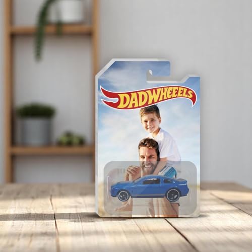 Custom Hot Wheels-Inspired Dad Gift – Personalized Photo Acrylic Car Display Keepsake from Son or Daughter – Unique Gift for Dad or Grandpa