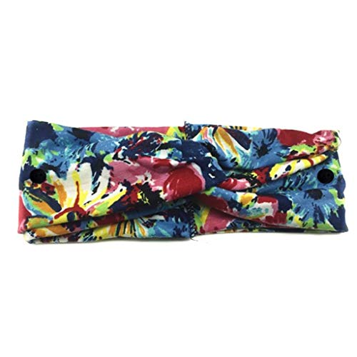 Headbands for Women, With Face Holder Protect Ears Head Wrap Hair Bandana, Headbands with Buttons for Mask