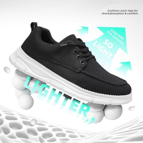 Image of Mens Casual Slip-on Loafers Shoes Non Slip Boat Shoes Sneakers Mesh Business Oxfords Work Driving Lightweight Comfortable Soft Sole Walking