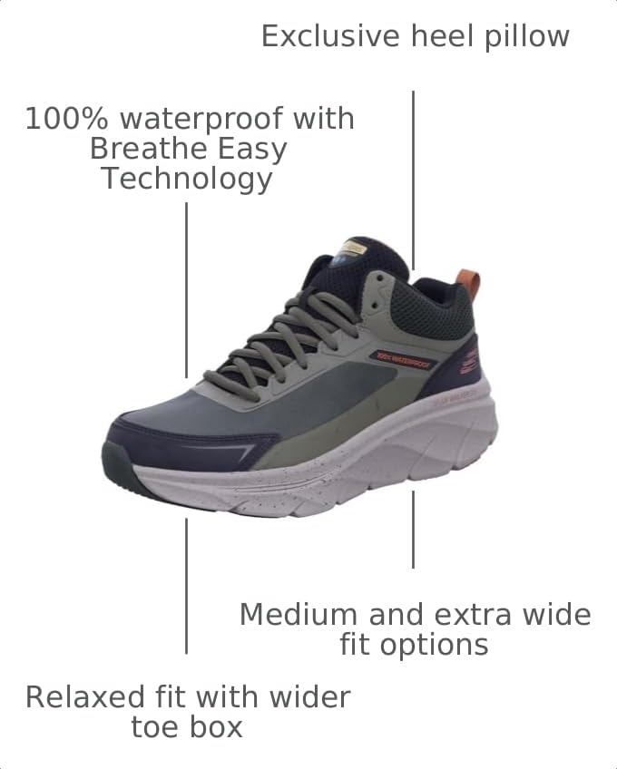 Image of Skechers Men's D'lux Walker 2.0 Grailo Waterproof Sneakers