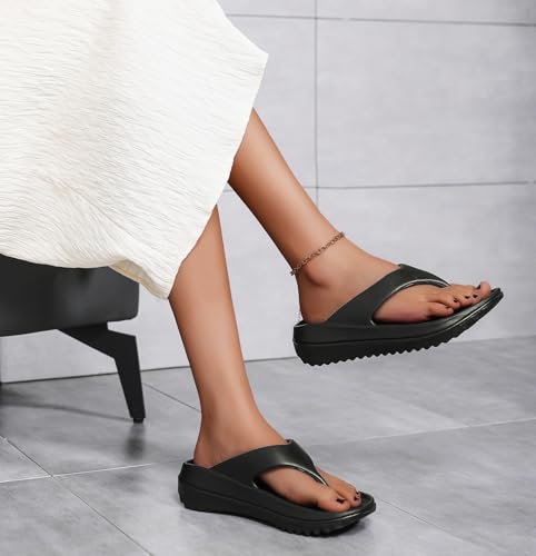 Flip Flops for Women Arch Support Comfortable Lightweight Summer Beach Sandals Quick Drying Flip Flops Slides Yoga Mat Thick Cushion Walking Thong Sandals4