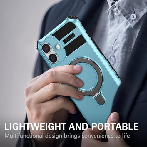 Coque iPhone 16 Plus robuste antichoc avec béquille magnétique