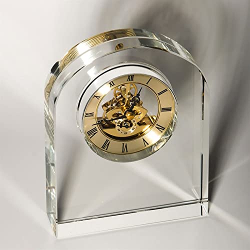 Decoracion de reloj de cristal adorno de mesa de salon 6