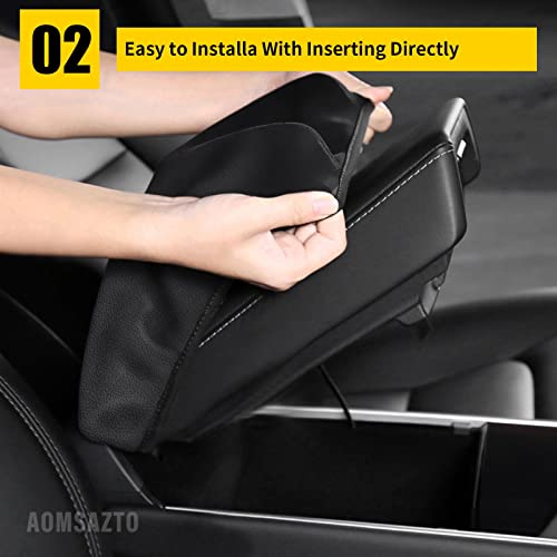 AOMSAZTO Black Center Console Armrest Covers for 2021-2023 Trailblazer Chevrolet