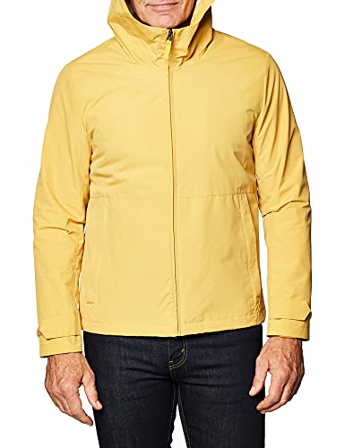 Dockers Men's Mason All Terrain Hooded Windbreaker Jacket, Mustard, Large #TOP1