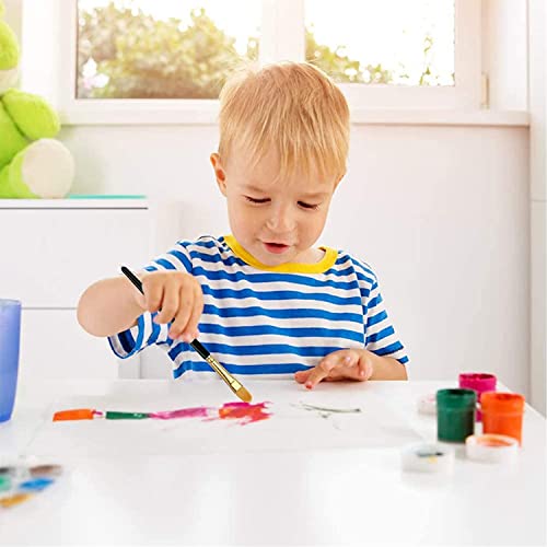 Paint Brushes, 10 Pcs Face Paint Brushes for Children Watercolor, Acrylic Gouache and Oil Painting Suitable for Decorations, Models, Figurines, Nail Art - Image 7