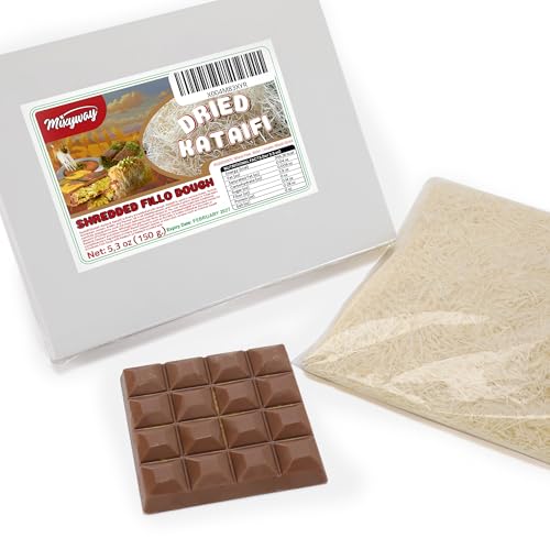 Kataifi Shredded Fillo Dough 5.3 Oz (150 gr.) for Dubai Chocolate Bar Pistachio, Kadayif for Knafeh Pistachio Chocolate Bar Pastry s in Cardboard. Knafeh Kunafa Katafi Kunefe Kadaifi Phyllo Dough Chilled Kadafi Dubai Katifi Kanafeh (5.3 OZ, Dried) - Image 8