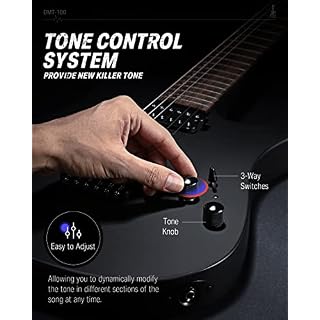 Donner – Solid Body DMT-100 – Guitare électrique de 39 pouces – En métal, avec micros H-H, sac, cordes, sangle, câble… - Les Beatles, Paul McCartney, John Lennon, RIngo Starr, George Harrison Donner - Solid Body DMT-100 - Guitare électrique de 39 pouces - En métal, avec micros H-H, sac, cordes, sangle, câble… – Image 6