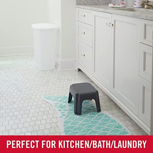 Image of Rubbermaid One-Step Stool Bisque Holds up to 200 Pounds 7 inch Height Gray Durable Step Stool for Kids /Bathroom /Home /Office /Garage