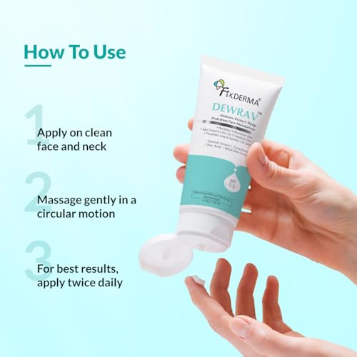 Image of Fixderma Dewrav Deep Hydration Face Moisturizer with Cocoa & Shea Butter for Dry Skin - 50gm