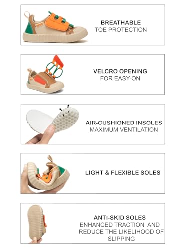 Image of ONYC Toddlers's Comfortable & Lightweight Lace-Free Sneakers - Yellow (Boys)