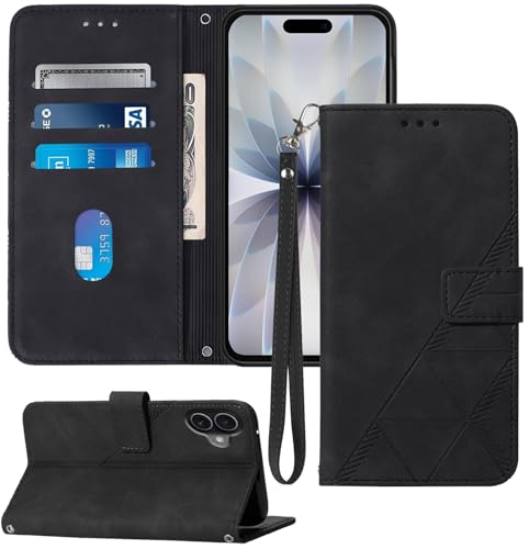 Moment Dextrad iPhone 17 �P�[�X �E�H���b�g�A�J�[�h�z���_�[�X���b�g�A���X�g�X�g���b�v�ATPU�����d�b�ی�A�X�^���hPU���U�[�AiPhone 17 2025 6.3�C���`�p�J�o�[�A�t�H���I�t���b�v�P�[�X(�u���b�N)