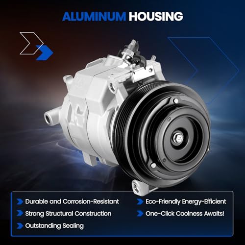 SYKRSS 158346 Air Conditioning A/C Compressor with Clutch Compatible with Chrysler Town & Country, Compatible with Dodge Grand Caravan, for VW Routan, 2008-2010, 4.0L V6 by SYKRSS - Used condition - Image 3