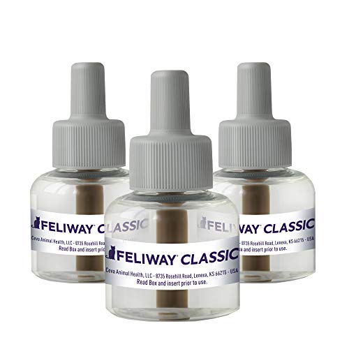 Feliway Classic Calming Diffuser Refill (3 Pack, 48 ml) | Reduce Problem, Scratching, Spraying, and Fighting | Constant Calm & Comfort At Home