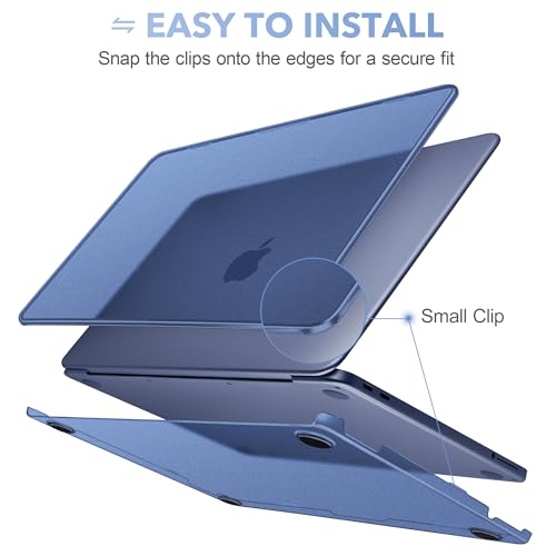 Image of May Chen Compatible with MacBook Neo 13 inch Model A3404 2026 Release, Slim & Lightweigh Frosted Finish Protective Case with Keyboard Cover&Screen Protector, Frosted Indigo