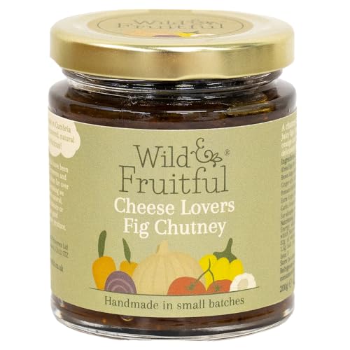 Wild & Fruitful Cheese Lovers Fig Chutney - 200g Jar | Fig & Caramelised Onion Chutney with Orange & Cinnamon | Hand Made in Cumbria