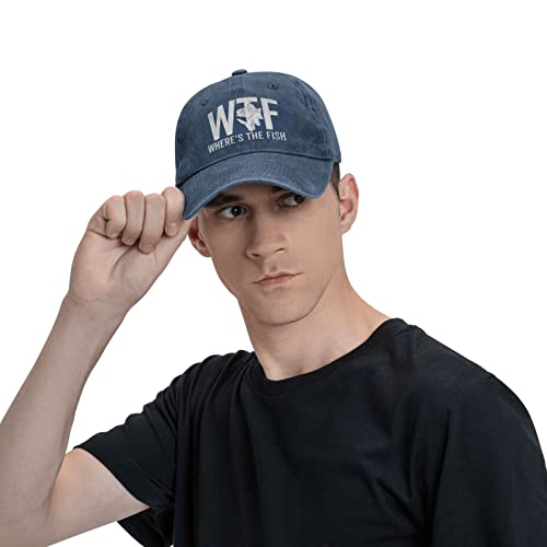 Image of WTF Where's The Fish Hat for Women Dad Hats with Design Caps