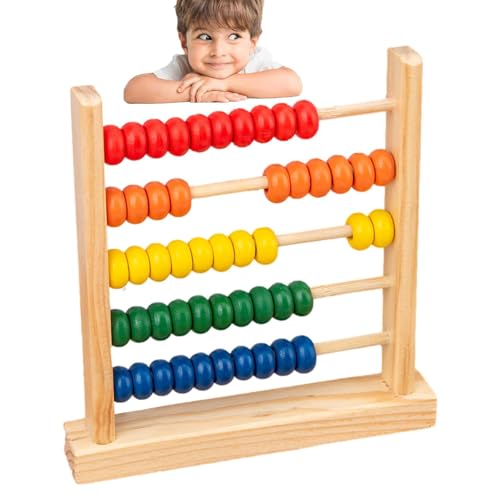 Abakus – hochwertiges Holz, 16 x 15 cm | Zählrahmen für Didaktisches Spielzeug | hilfreich zum Lernen für Kindermathematik, Zahlenpraxis, Schulunterstützung, Erstausbildung, Klassenzimmer