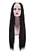 SARLA Half Wig Straight For Black Women Clip in Hair Extension 28" Synthetic Hairpiece None Lace Front Hair Piece Invisible Japan Heat Friendly Fiber (UW02 2# Off Black)