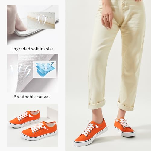 Image of Women Canvas Sneaker Slip On Non Slip Casual Shoes Lace Up Canvas Low Top White Shoes Loafers for Women Fashion Black Sneaker