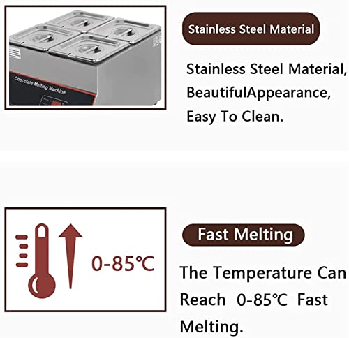 Máquina de Temperado de Chocolate 4 Tanques 12 kg Acero Inoxidable miniatura 5