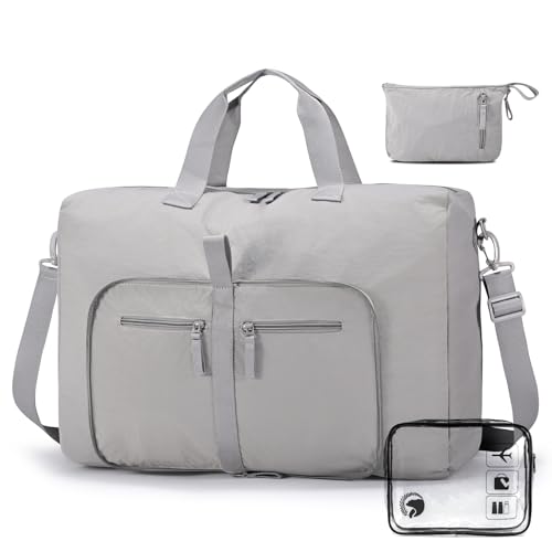 COSCOOA Lightweight Ryanair Carry on Bag 55x40x20 cm Personal Item Bag for Airlines, 45L Foldable Travel Duffel Bag for Women Men, Waterproof Weekender Overnight Hospital Bags for Labor and Delivery