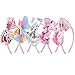 MOOKLIN ROAM 5 Pezzi Cerchietti Unicorno Fasce per capelli Bambina Ragazza Cerchietto Multicolore Fiocco Coperte da Nastro Tessuto Hairbands feste Accessorio (5 Colori)